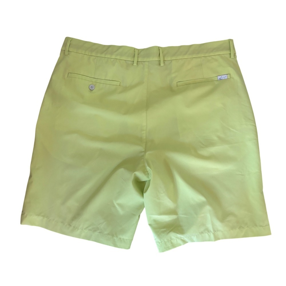 Greg Norman Performance Golf Shorts Men's Size 38 Bright Yellow Moisture Wicking